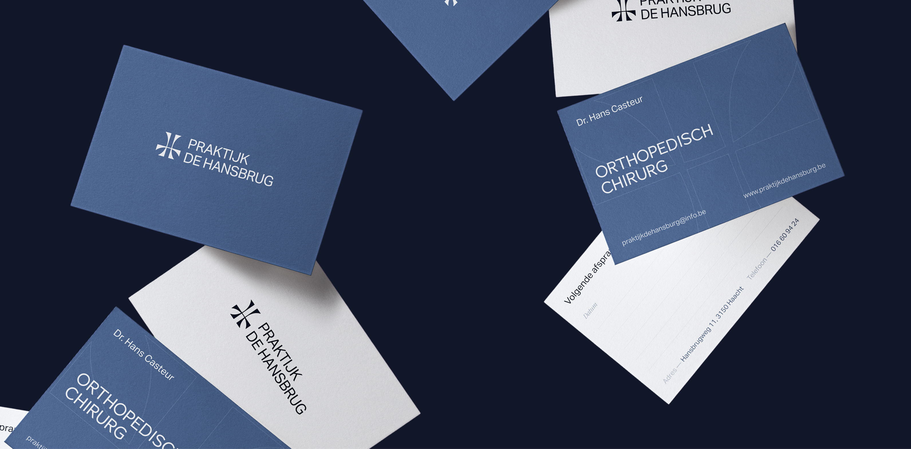 Artistic collage highlighting the PraktijkDeHansbrug logo and overall visual identity
